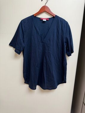 Marina Rinaldi Women’s V-Neck Top in Navy